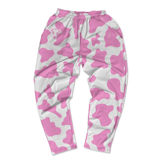 Mucle Pants - Pink Cow Print