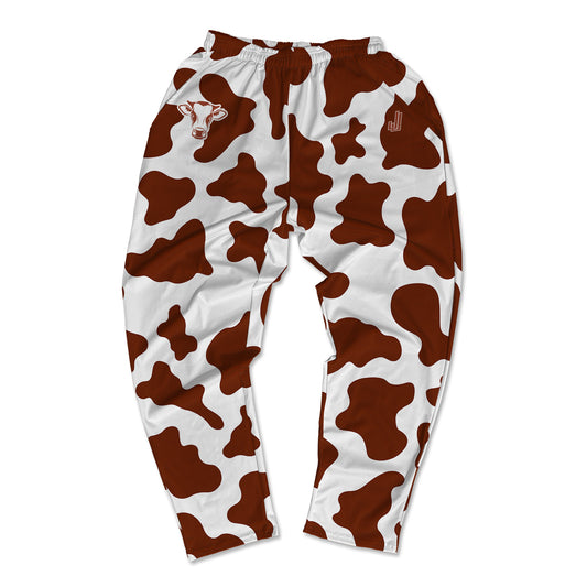 Mucle Pants - Brown Cow Print