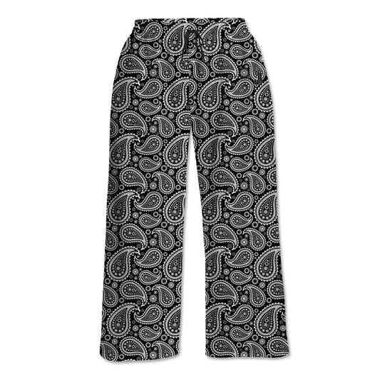 Unisex Lounge Pants - Paisley B&W