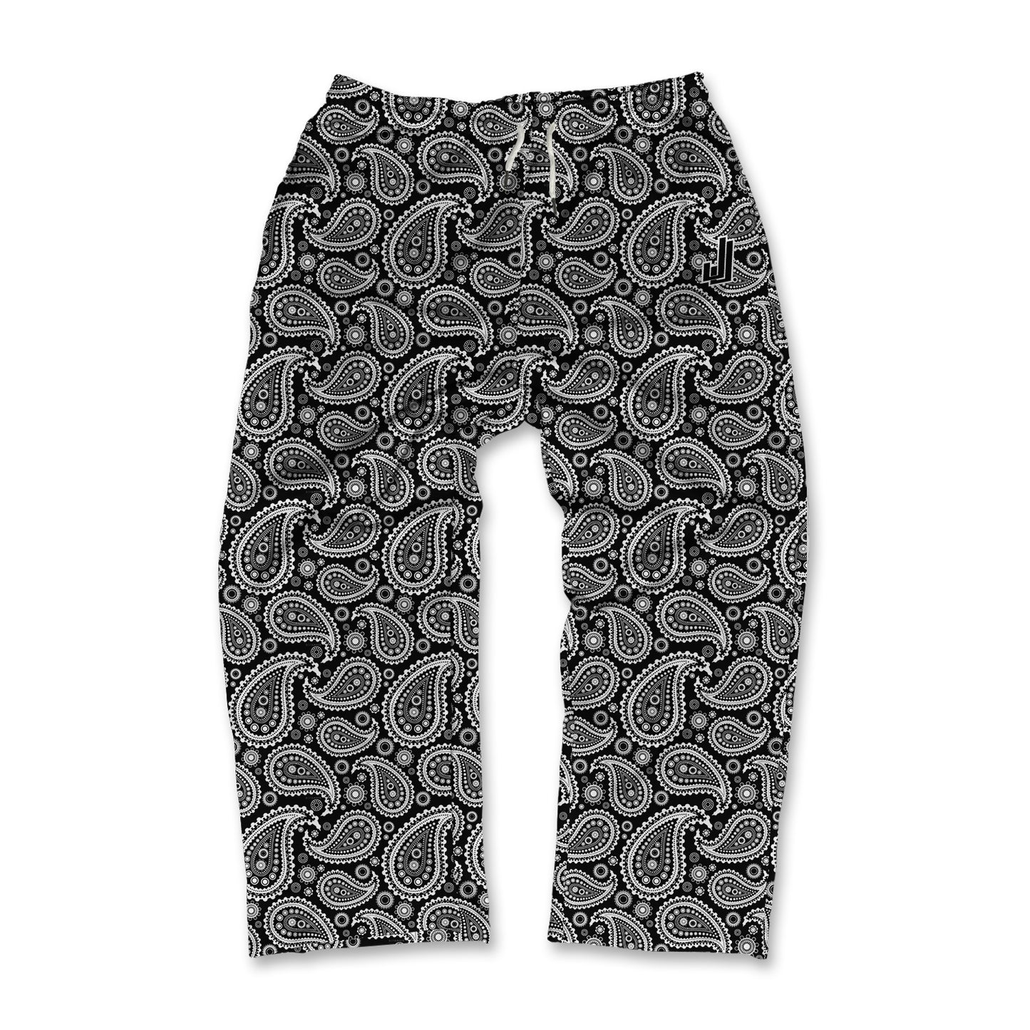 Unisex Lounge Pants - Paisley B&W