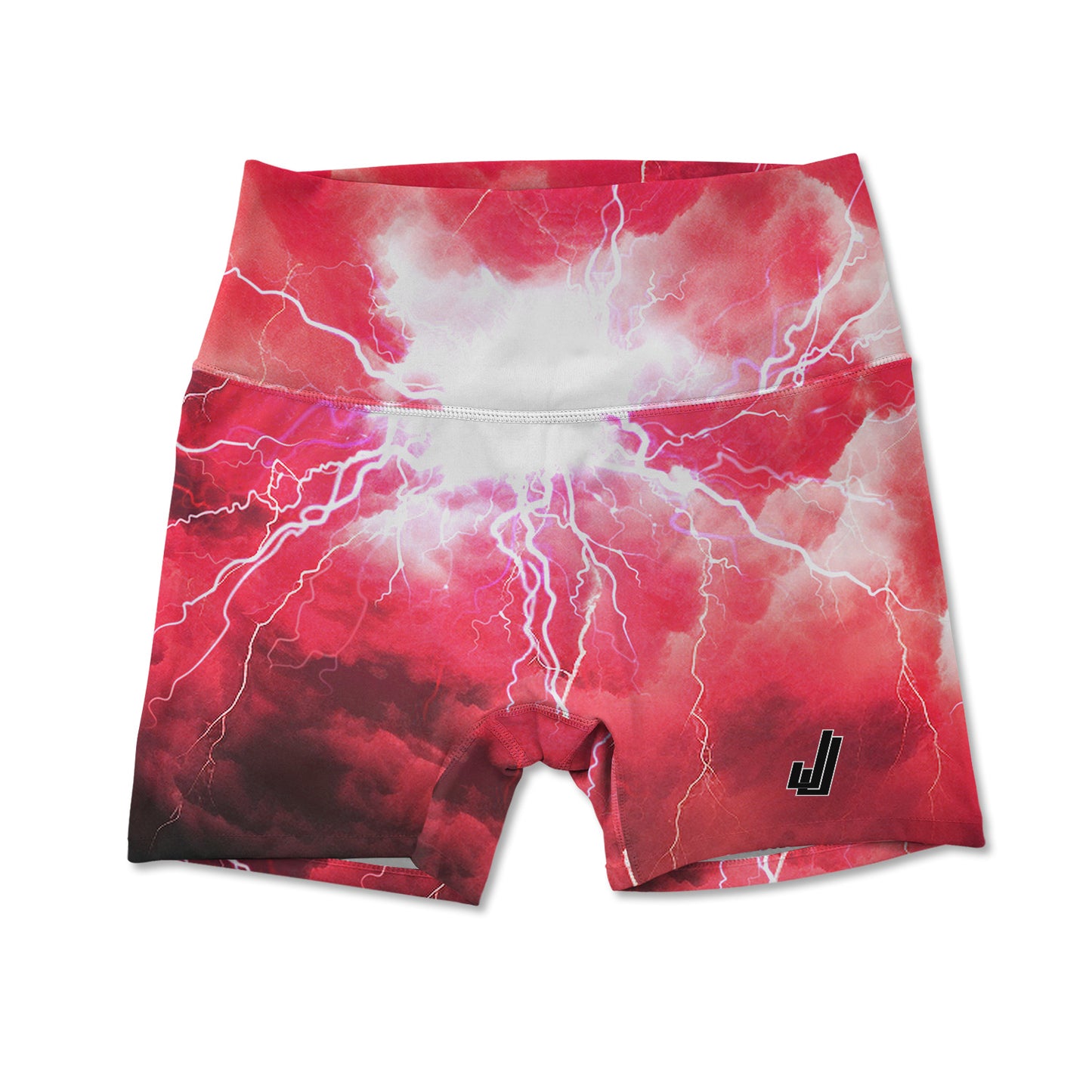 Women's Active Shorts - Red Lightning