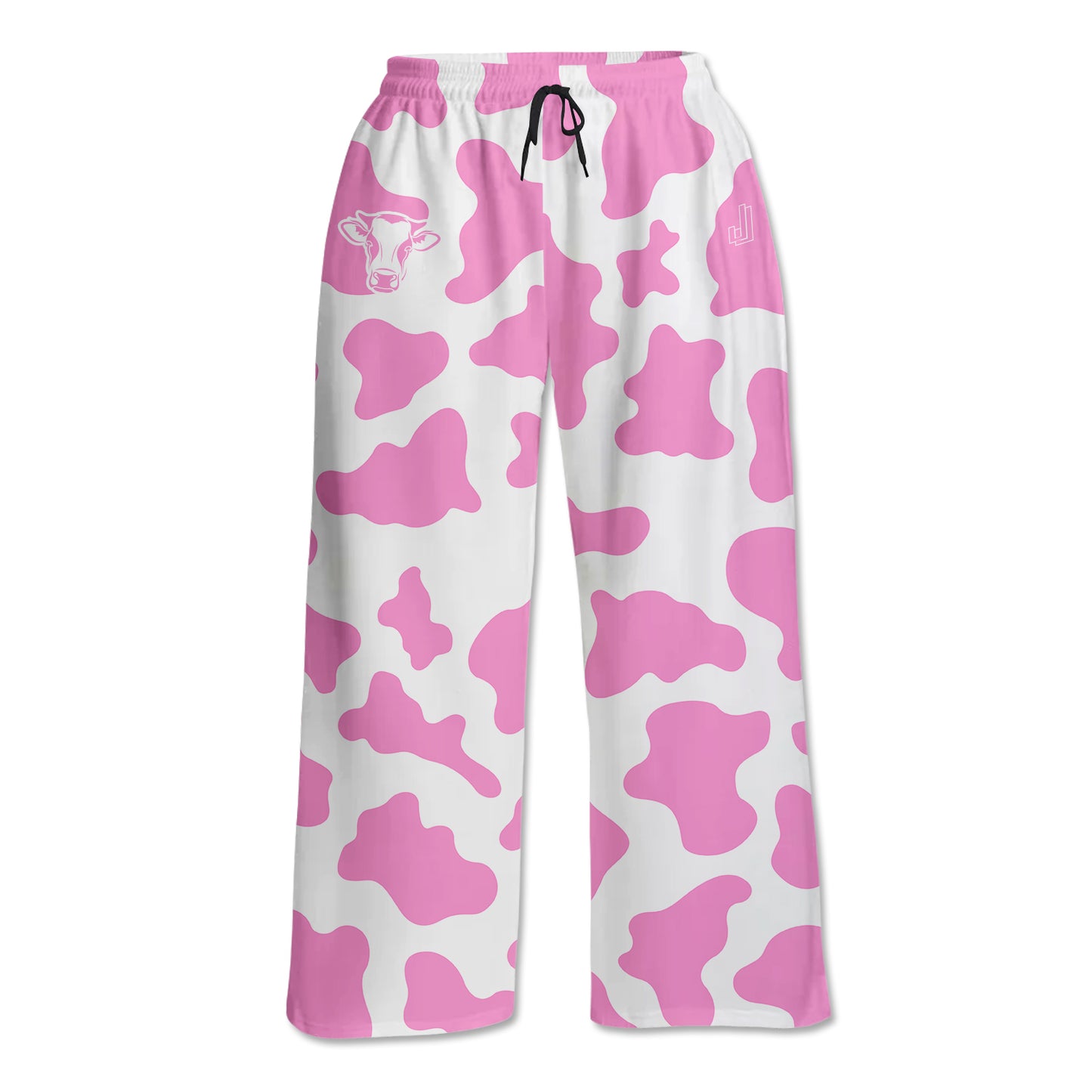 Unisex Lounge Pants - Pink Cow Print