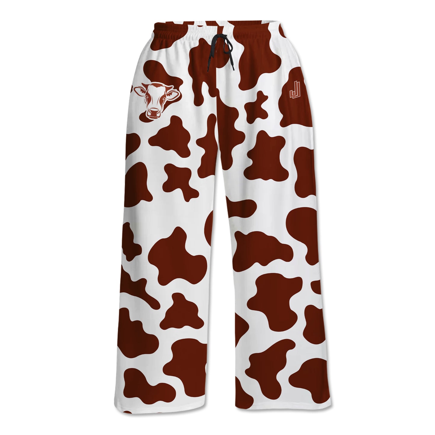 Unisex Lounge Pants - Brown Cow Print