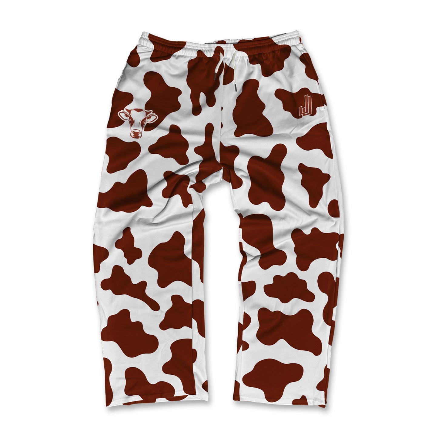 Unisex Lounge Pants - Brown Cow Print