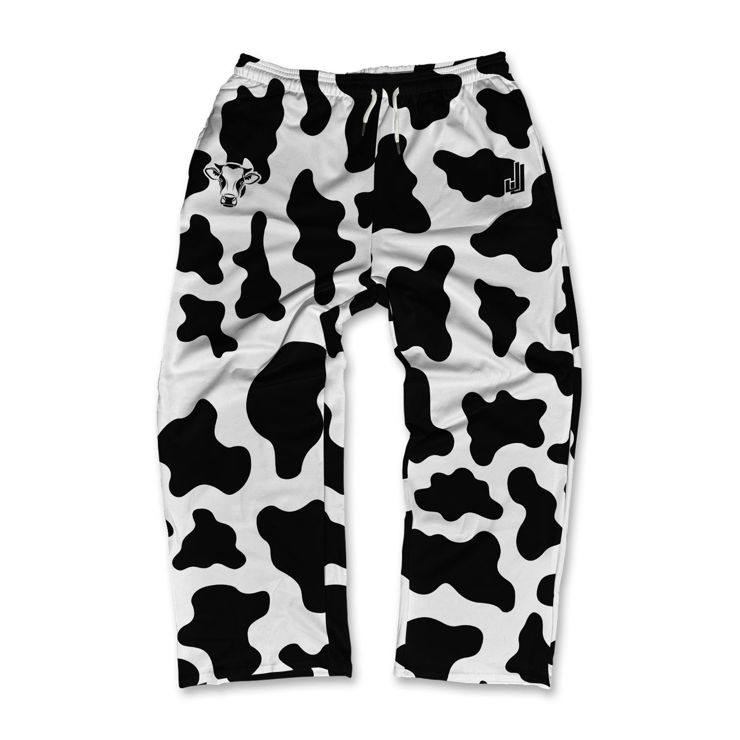 Wide Leg Lounge Pants - Cow Print