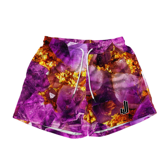 Basic Mesh Short - Amethyst and Gold