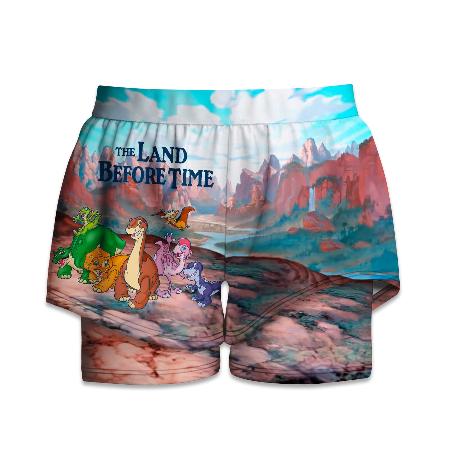 Printed Liner Shorts - The Land Before Time