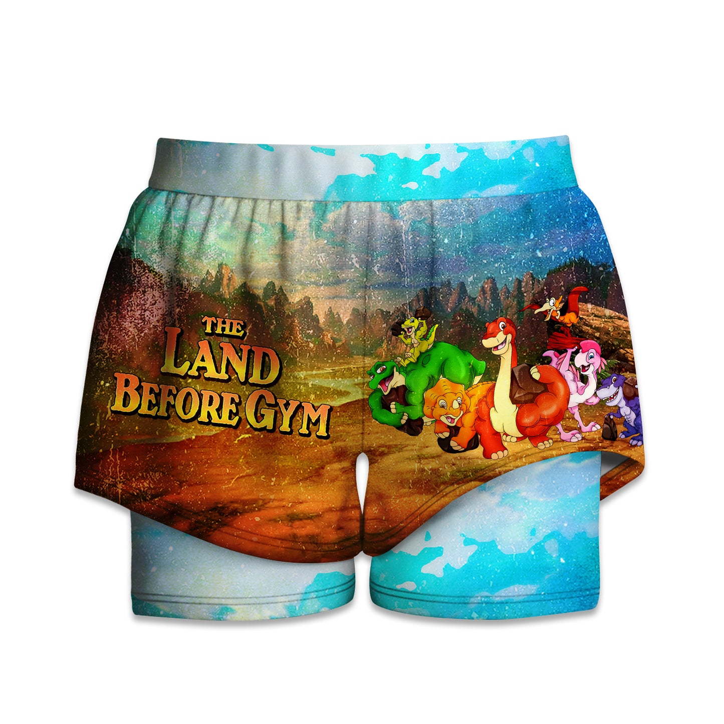 Printed Liner Shorts - The Land Before Gym