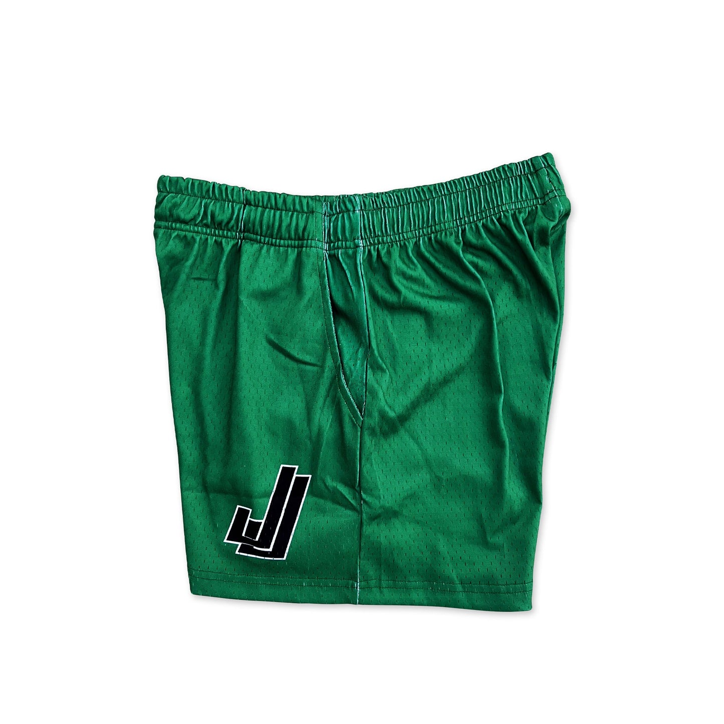 Green - Premium Mesh JJ Shorts - 5 Inch Inseam - Vintage Gym Basketball Fit