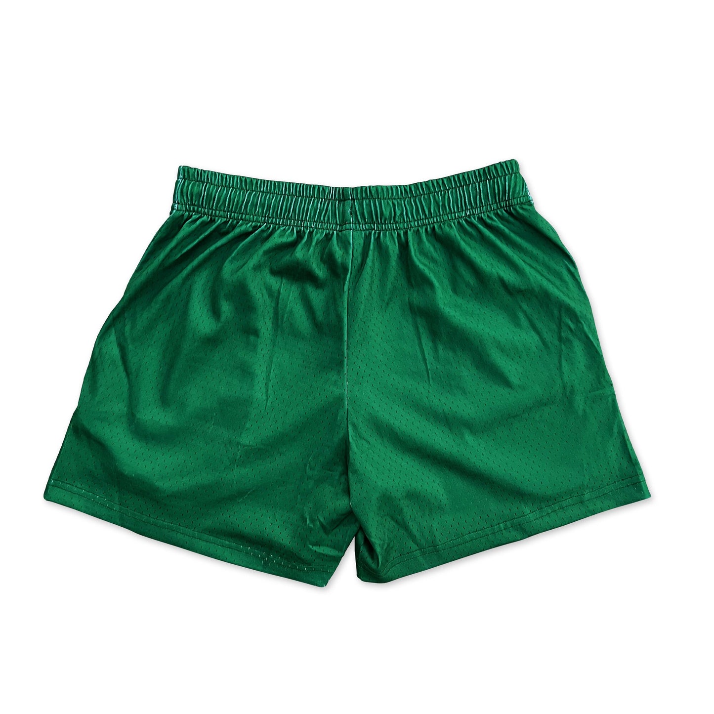 Green - Premium Mesh JJ Shorts - 5 Inch Inseam - Vintage Gym Basketball Fit