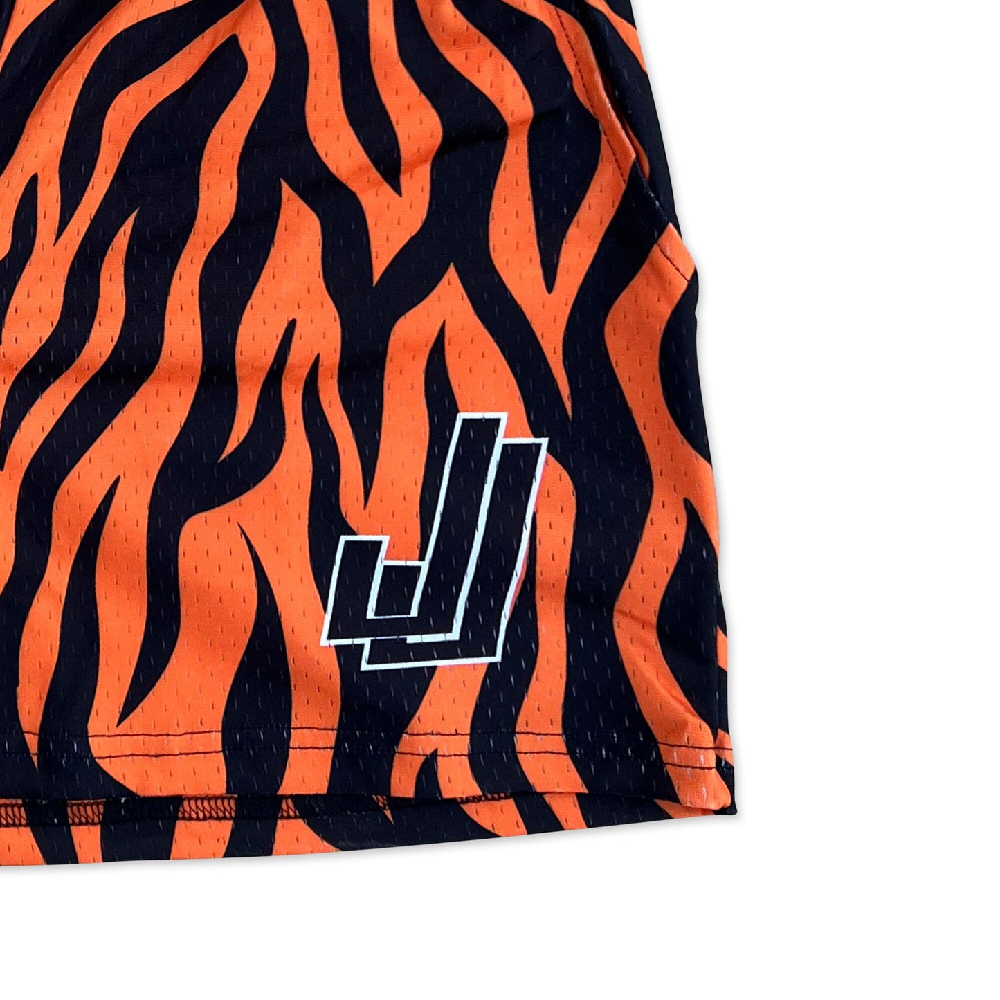 Tiger - Premium Mesh JJ Shorts - 5 Inch Inseam - Vintage Gym Basketball Fit