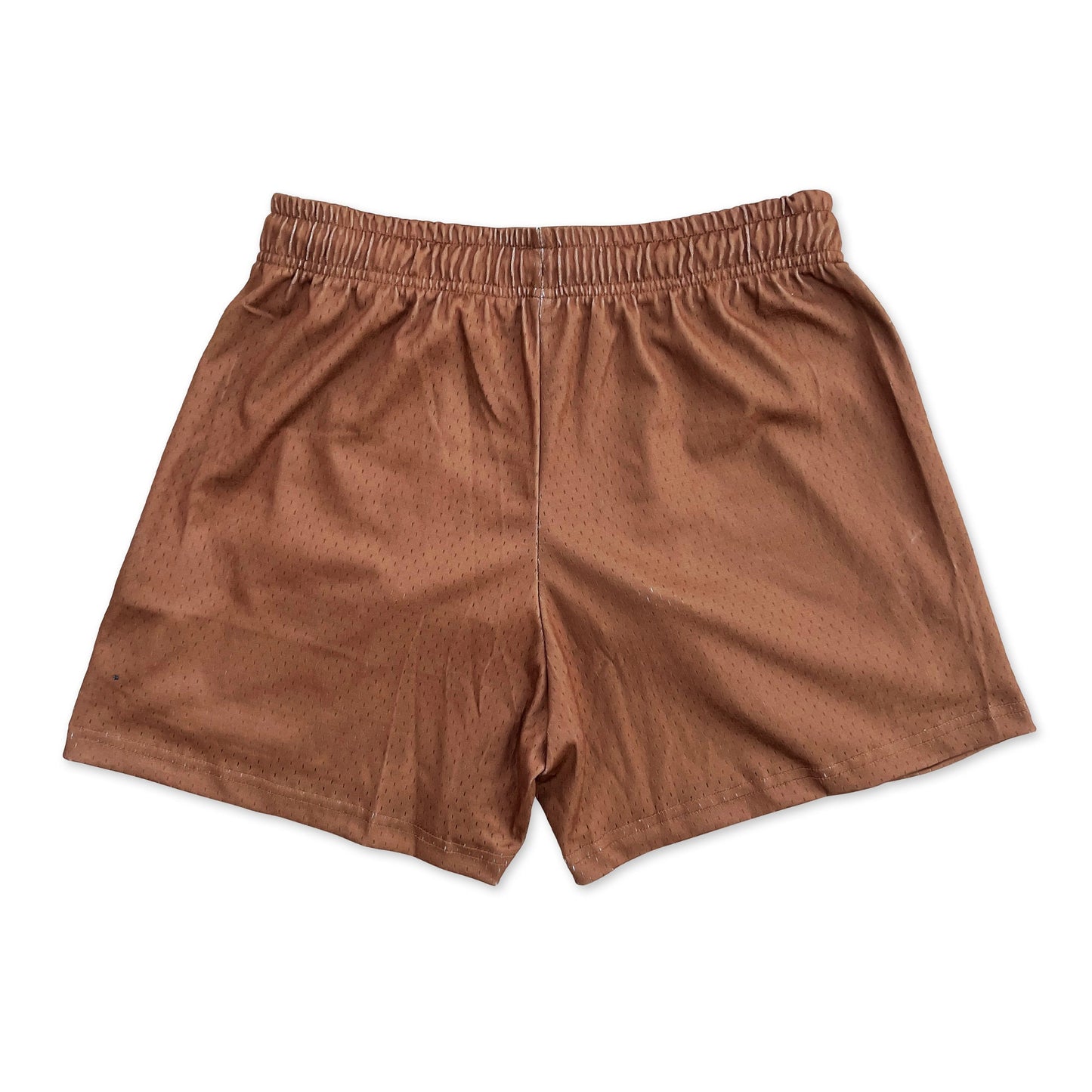 Brown - Premium Mesh JJ Shorts - 5 Inch Inseam - Vintage Gym Basketball Fit