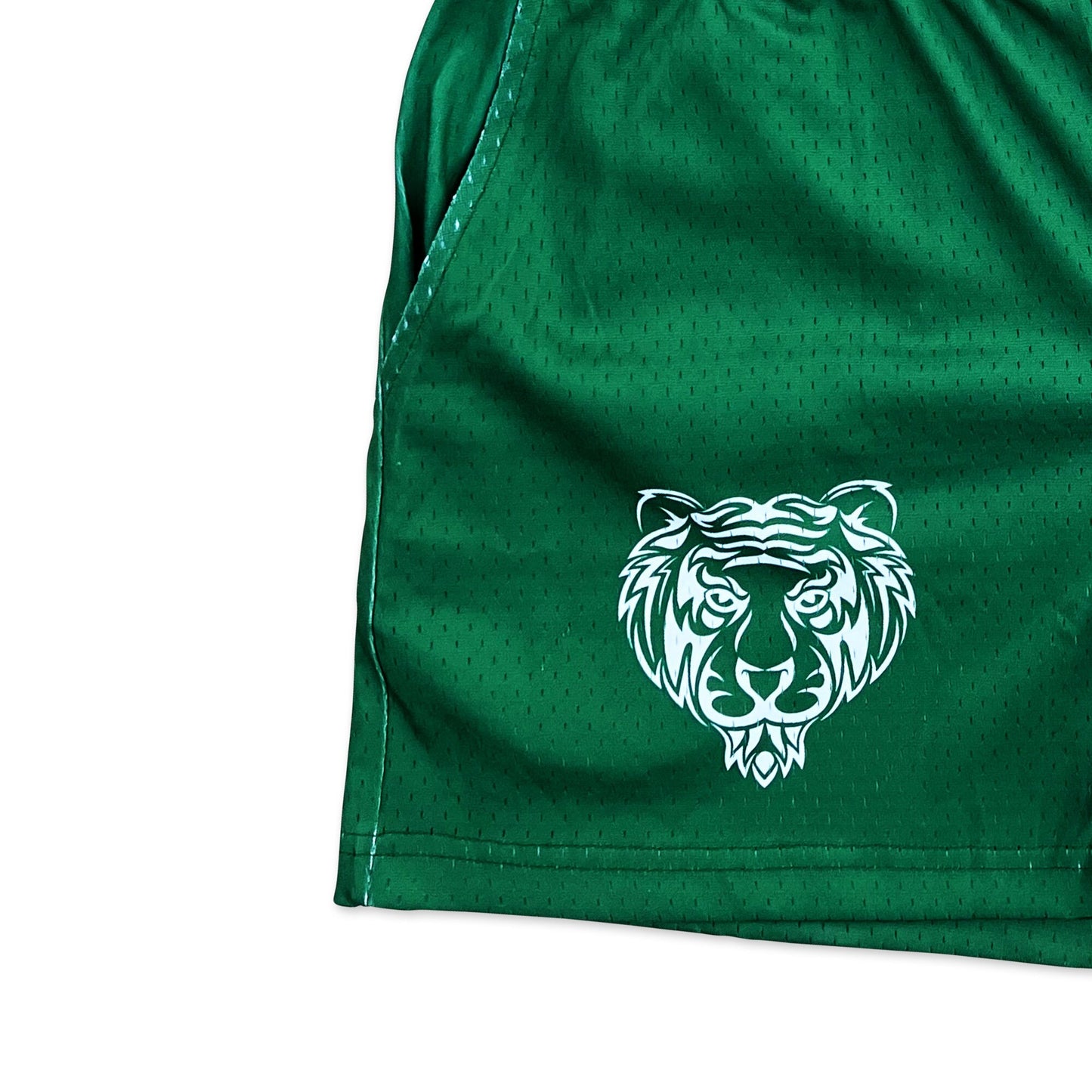 Green - Premium Mesh JJ Shorts - 5 Inch Inseam - Vintage Gym Basketball Fit