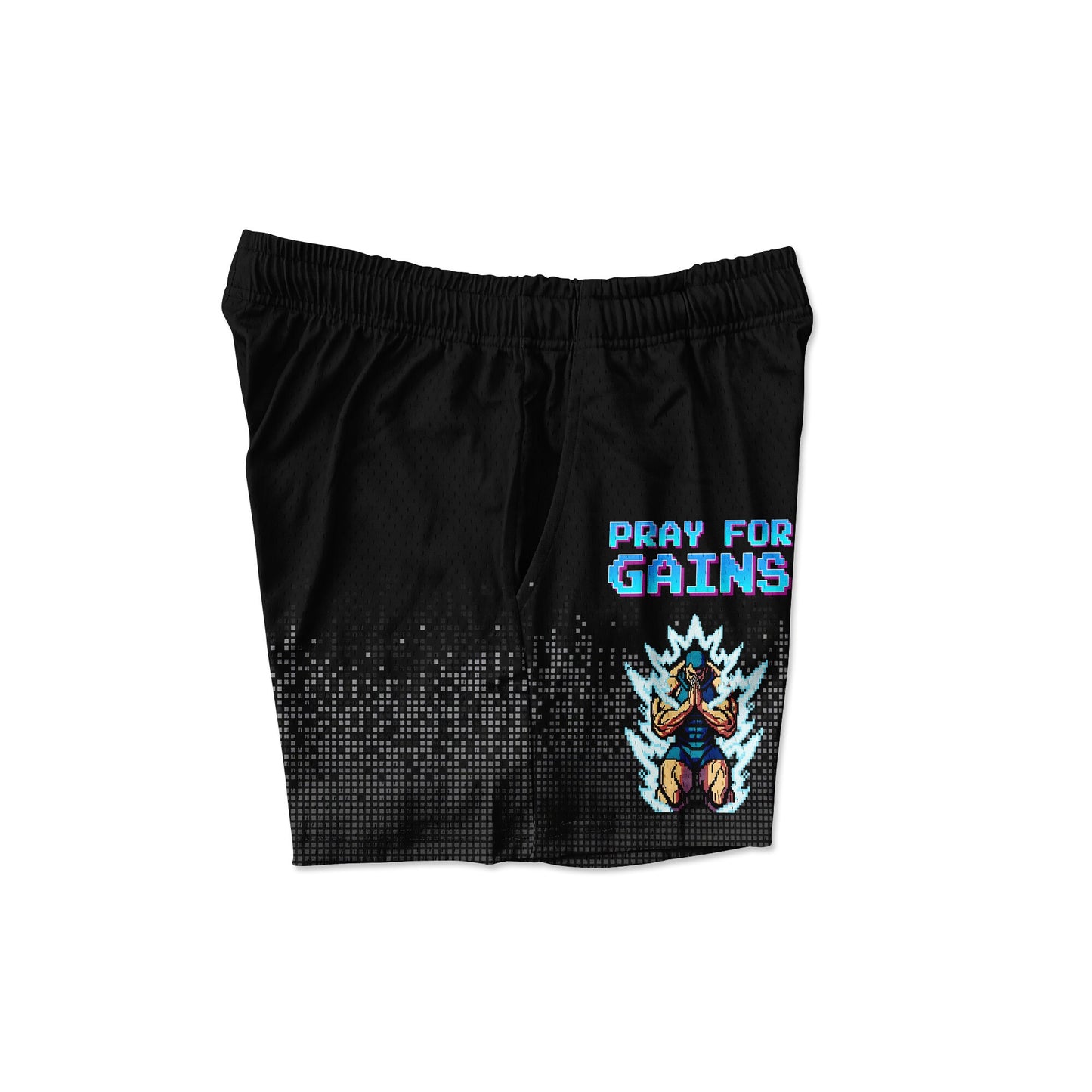 Pray For Gains - Premium Mesh JJ Shorts - 5 Inch Inseam - Vintage Gym Basketball Fit